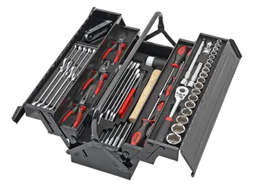Filled portable toolbox 62-pcs. redirect to product page